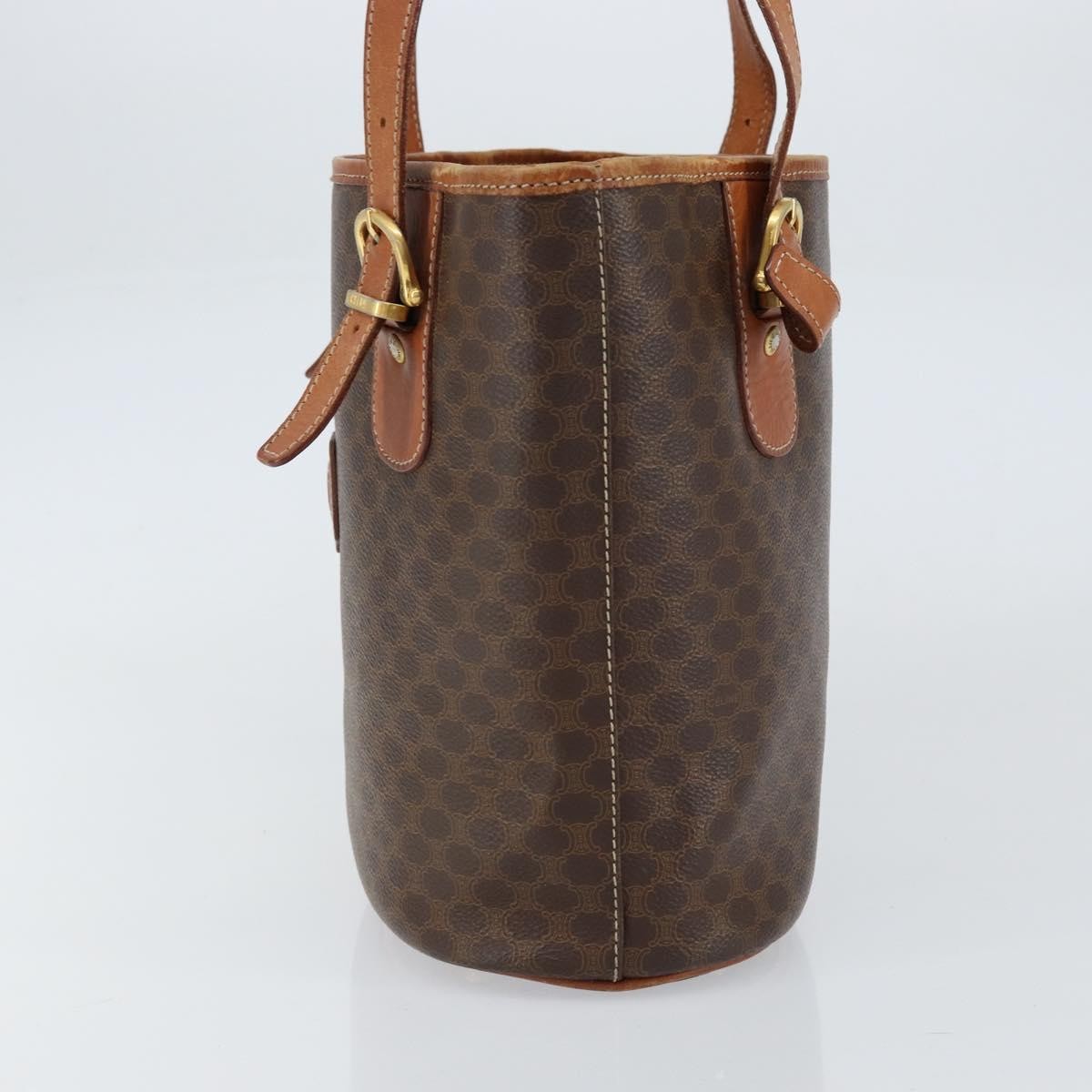 Celine Vintage Macadam Tote bag Canvas, BROWN, CANVAS, Tote bag