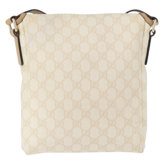 Gucci Flap Messenger GG Coated Canvas, Beige, Canvas, Shoulder Bag