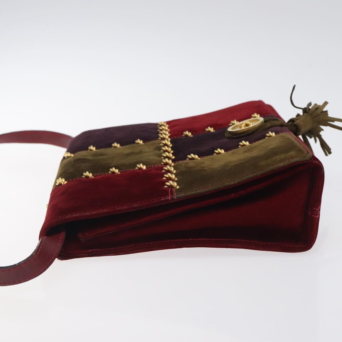 Salvatore Ferragamo Vintage Shoulder Bag Suede, MULTICOLOUR, SUEDE, Shoulder bag