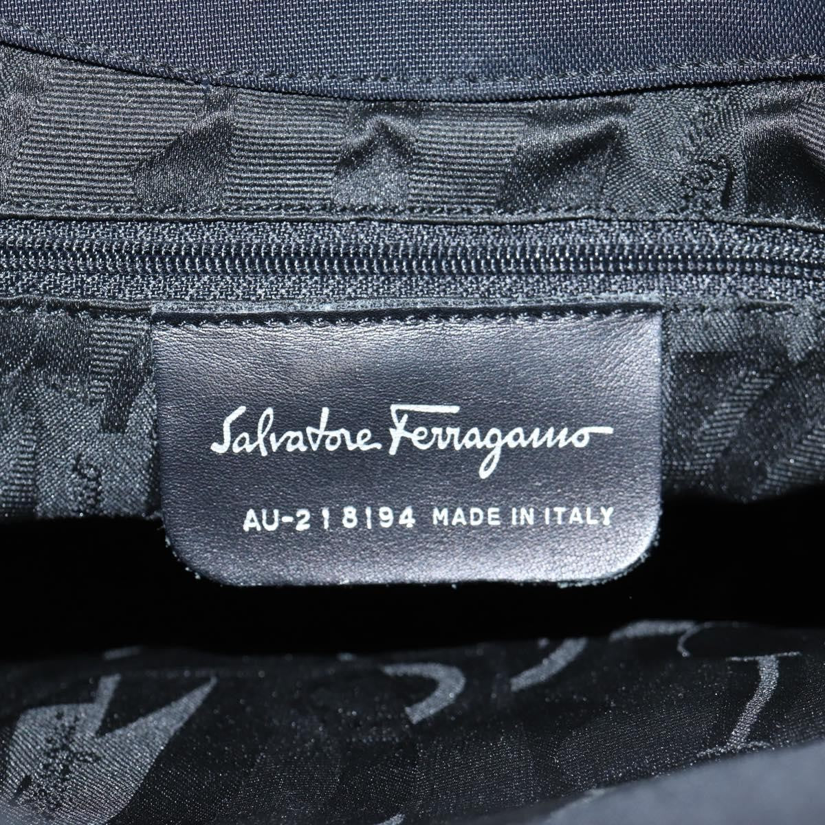 Salvatore Ferragamo Vala Shoulder Bag Nylon, BLACK, NYLON, Shoulder bag