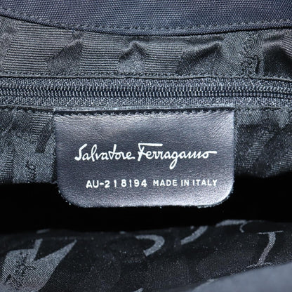 Salvatore Ferragamo Vala Shoulder Bag Nylon, BLACK, NYLON, Shoulder bag