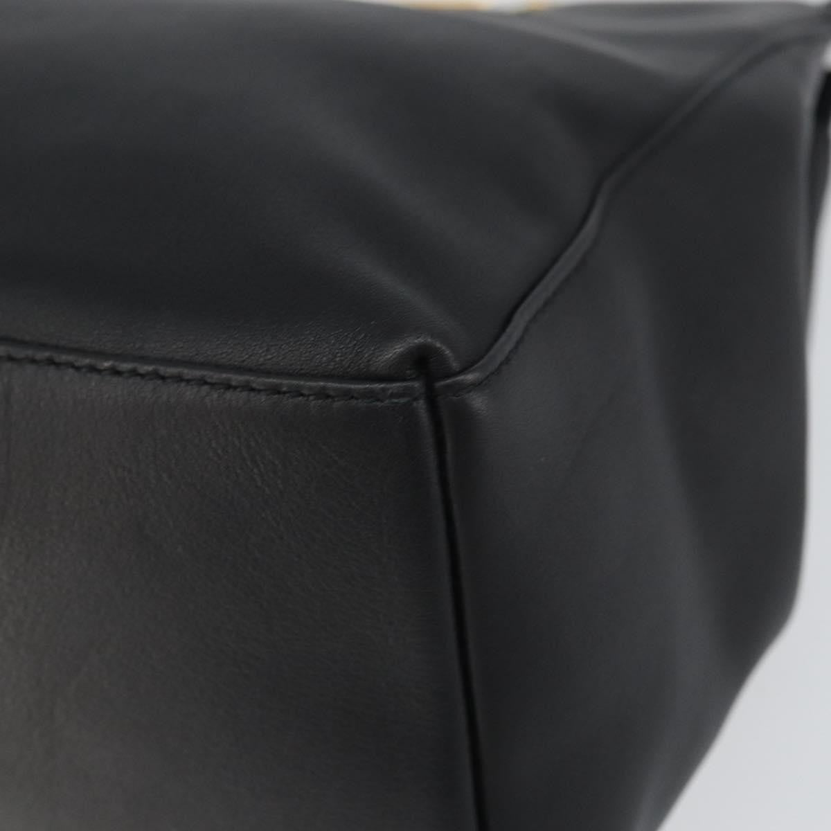 Salvatore Ferragamo Gancini Shoulder Bag Leather, BLACK, LEATHER, Shoulder bag