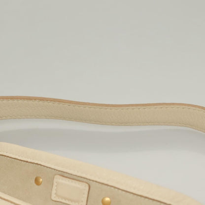 Salvatore Ferragamo Gancini handbag Leather, WHITE, LEATHER, Handbag