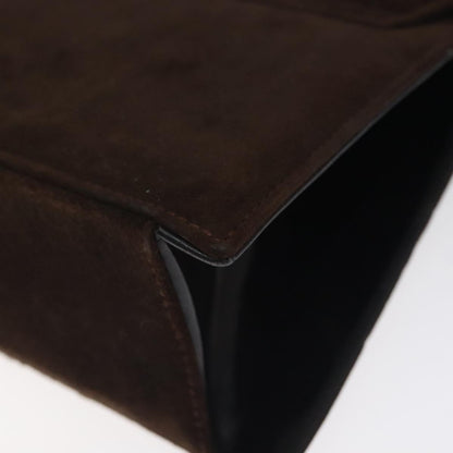 Salvatore Ferragamo Vintage Flap Chain Shoulder Bag Leather, BROWN, SUEDE, Shoulder bag