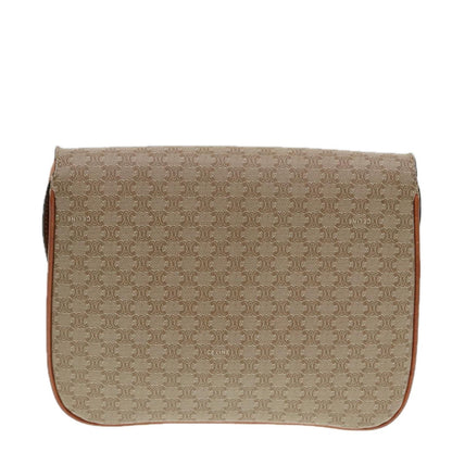 Celine Vintage Macadam Shoulder Bag Canvas, BEIGE, CANVAS, Shoulder bag