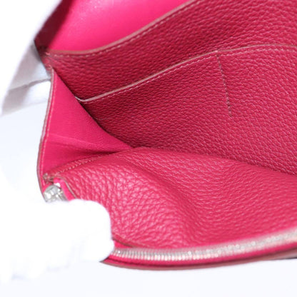 Hermes Dogon Duo Combined Wallet Leather, RED, LEATHER, Wallets