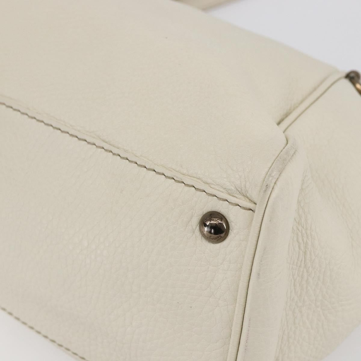 Salvatore Ferragamo Vintage Tote bag Leather, WHITE, LEATHER, Tote bag