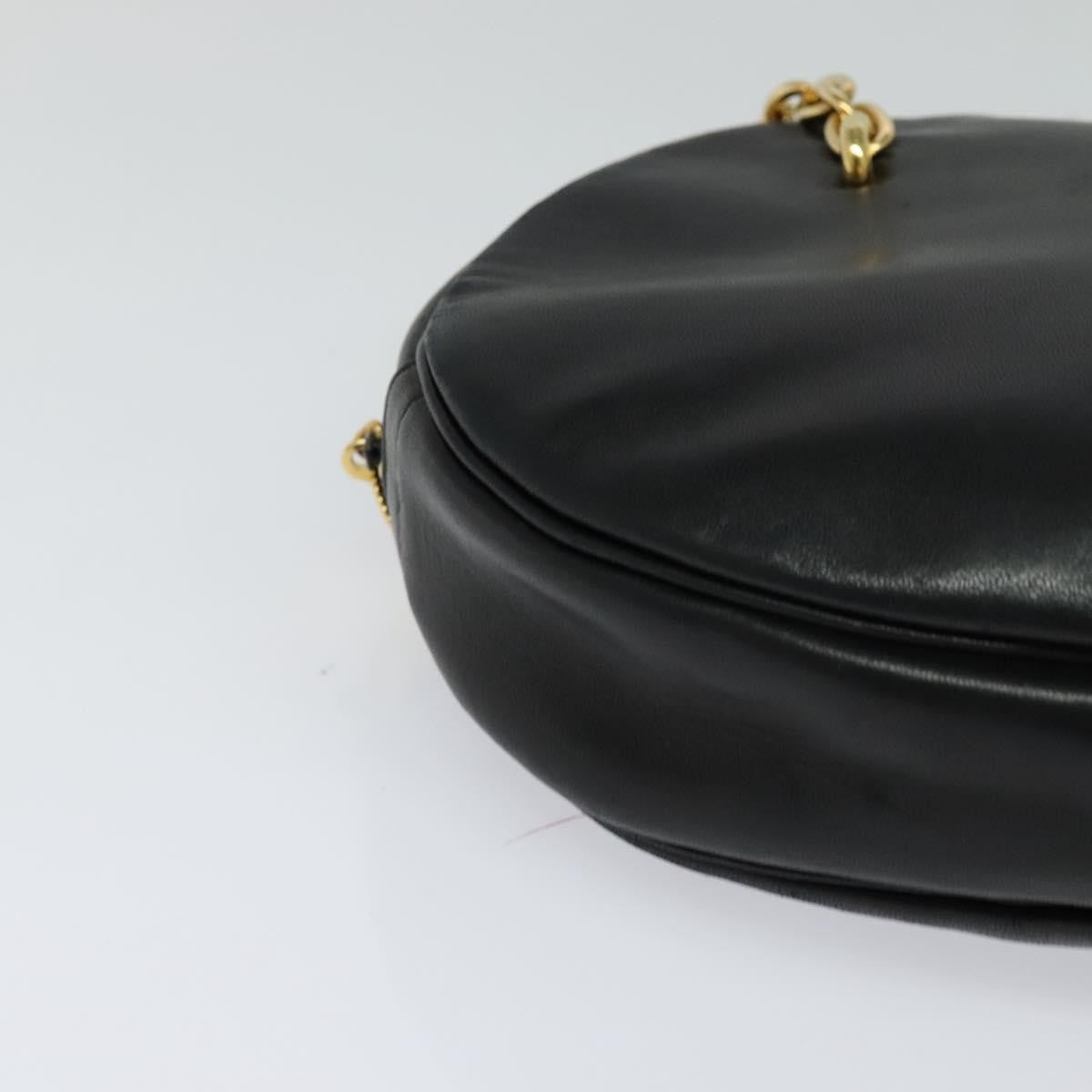 Christian Dior Vintage Shoulder Bag Leather, BLACK, LEATHER, Shoulder bag