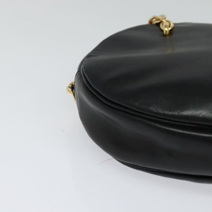 Christian Dior Vintage Shoulder Bag Leather, BLACK, LEATHER, Shoulder bag
