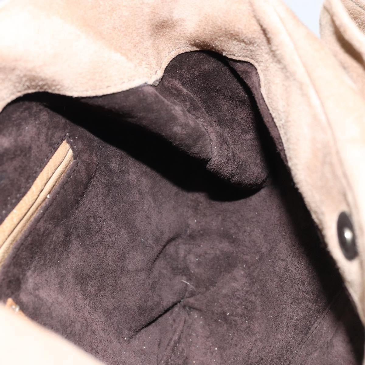 Saint Laurent Vintage Shoulder Bag Suede, BEIGE, SUEDE, Shoulder bag