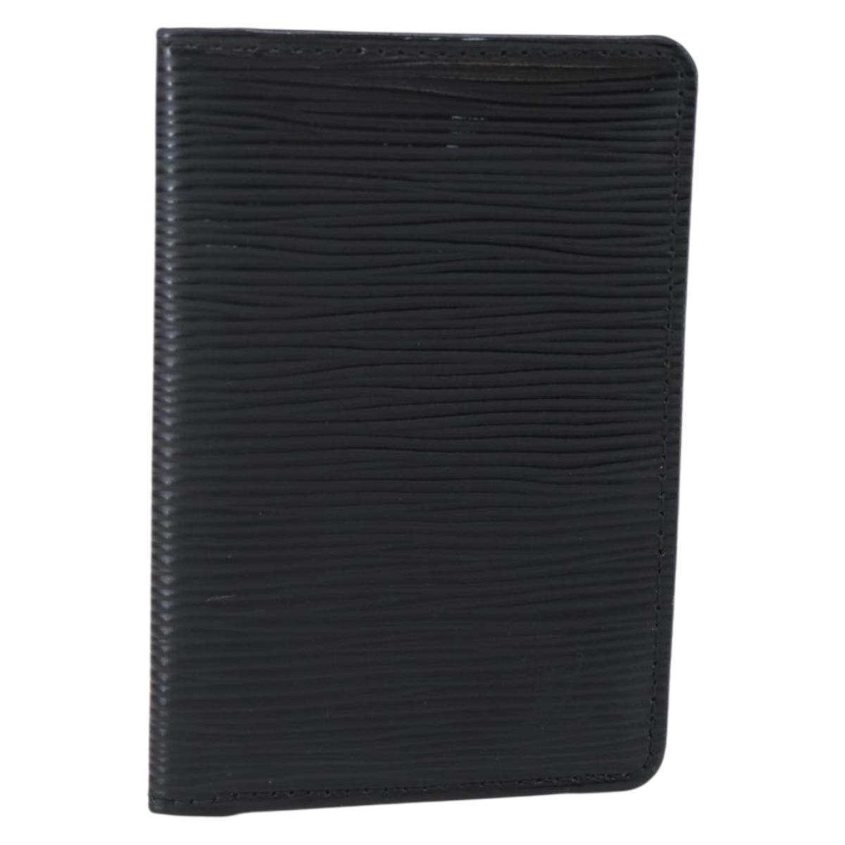 Louis Vuitton pocket organizer Leather, BLACK, LEATHER, Card Holders