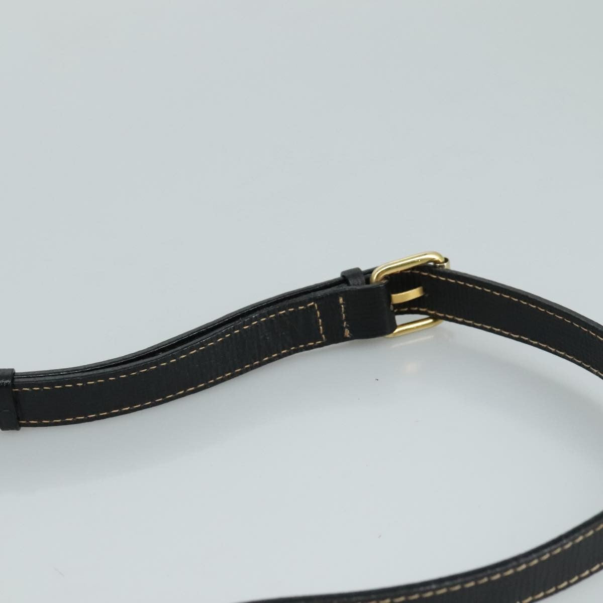 Celine Circle logo Leather, BLACK, LEATHER, Shoulder bag