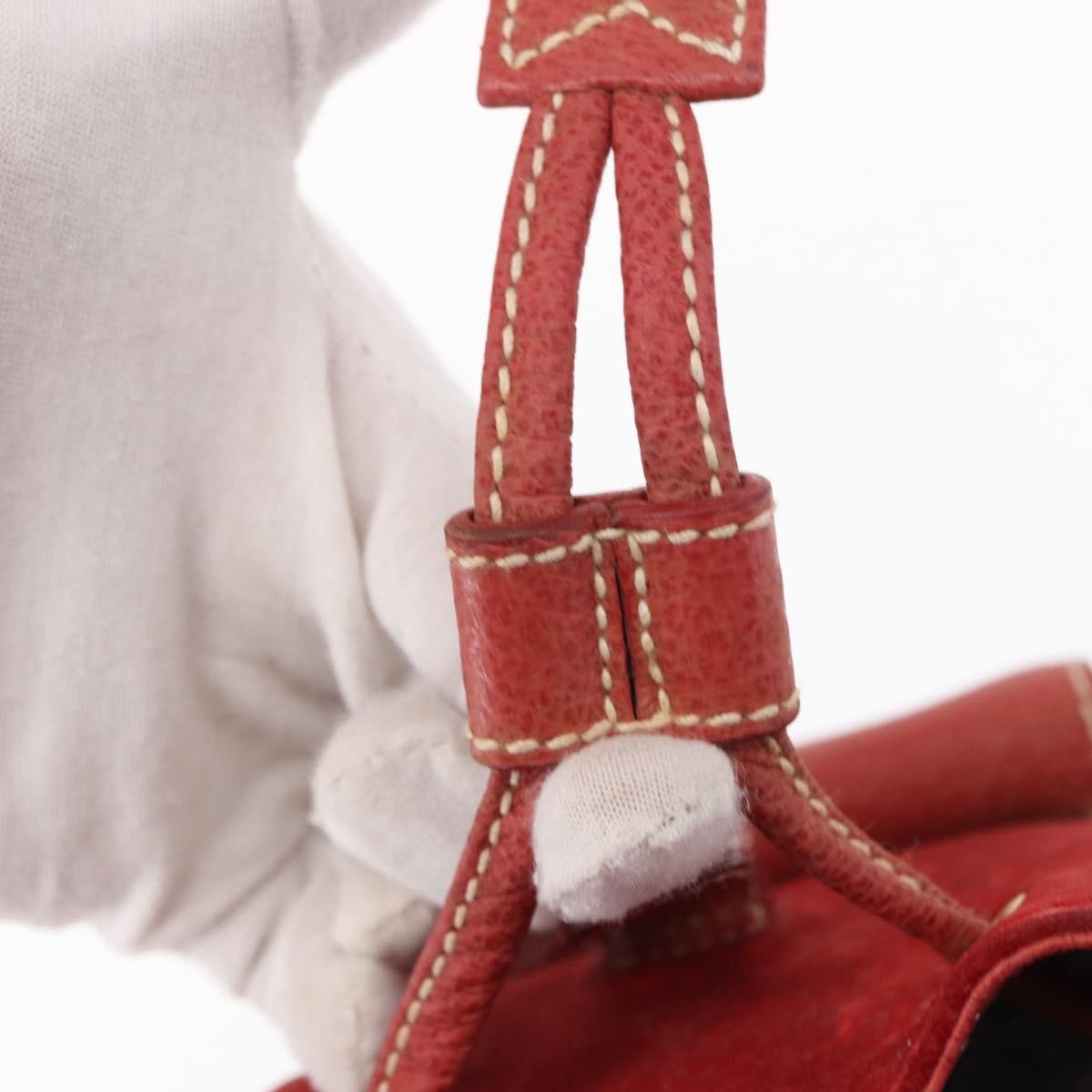 Gucci Vintage Bamboo Backpack Suede, RED, SUEDE, Backpack