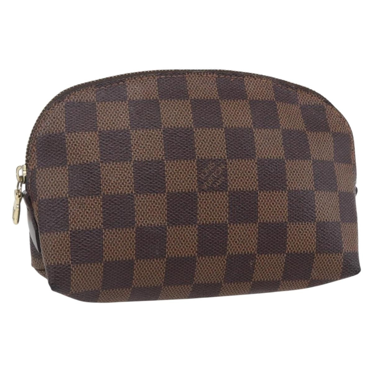 Louis Vuitton Cosmetic Pouch Damier, BROWN, CANVAS, Clutche & pouche