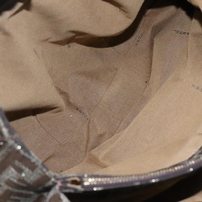 Fendi Mia Tote Metallic Zucca Canvas, BROWN, CANVAS, Tote bag
