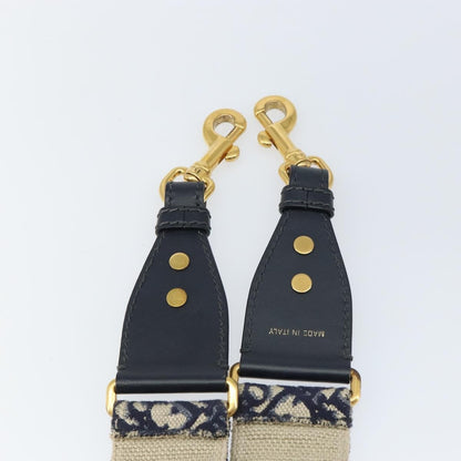 Christian Dior Adjustable Shoulder Strap Oblique Canvas, NAVY, CANVAS, Straps