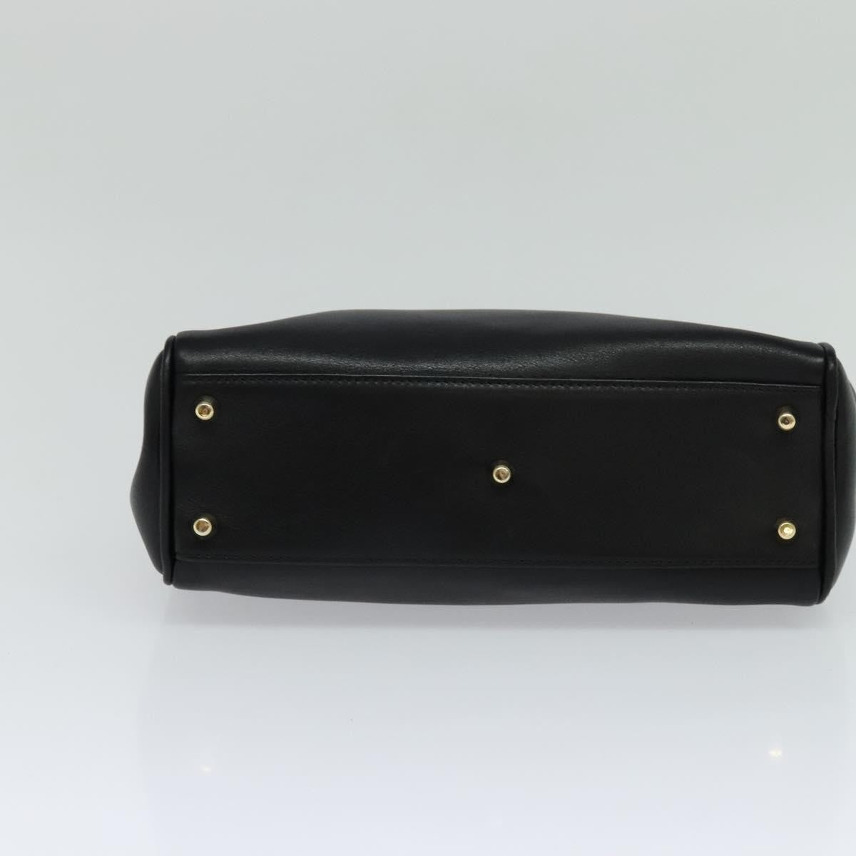 Burberry Vintage Handbag Leather, BLACK, LEATHER, Handbag