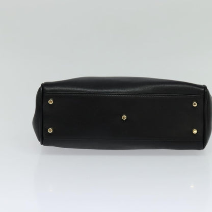 Burberry Vintage Handbag Leather, BLACK, LEATHER, Handbag