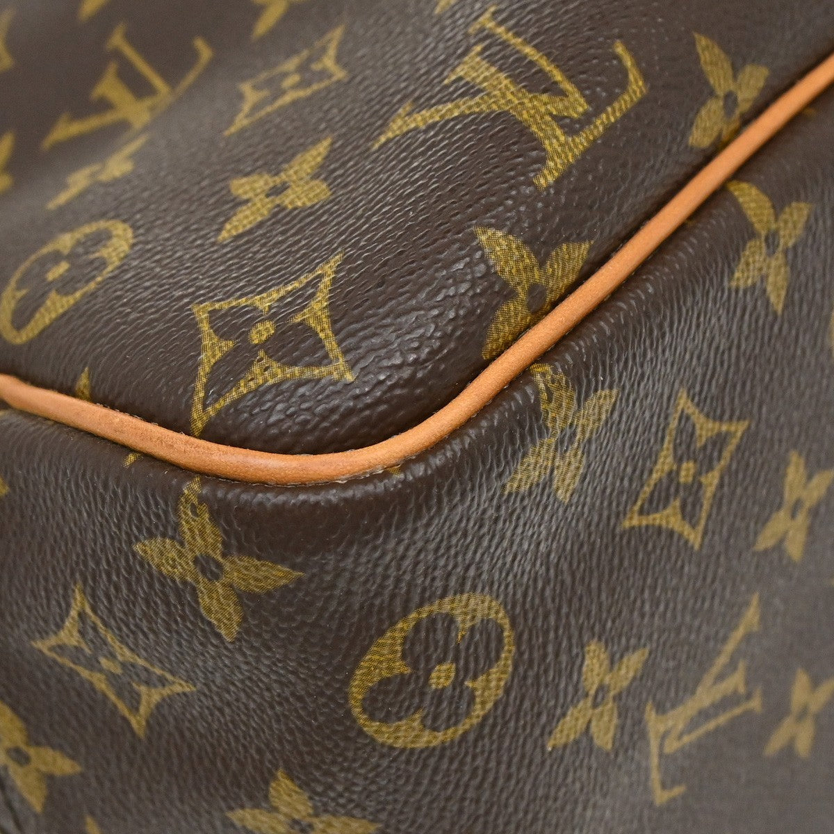 Louis Vuitton Deauville Handbag Monogram Canvas, Brown, Canvas, Handbag