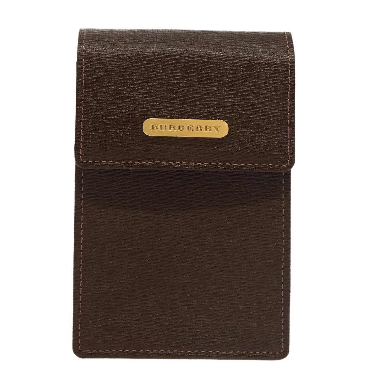 Burberry Vintage Pouch Leather, BROWN, LEATHER, Clutche & pouche