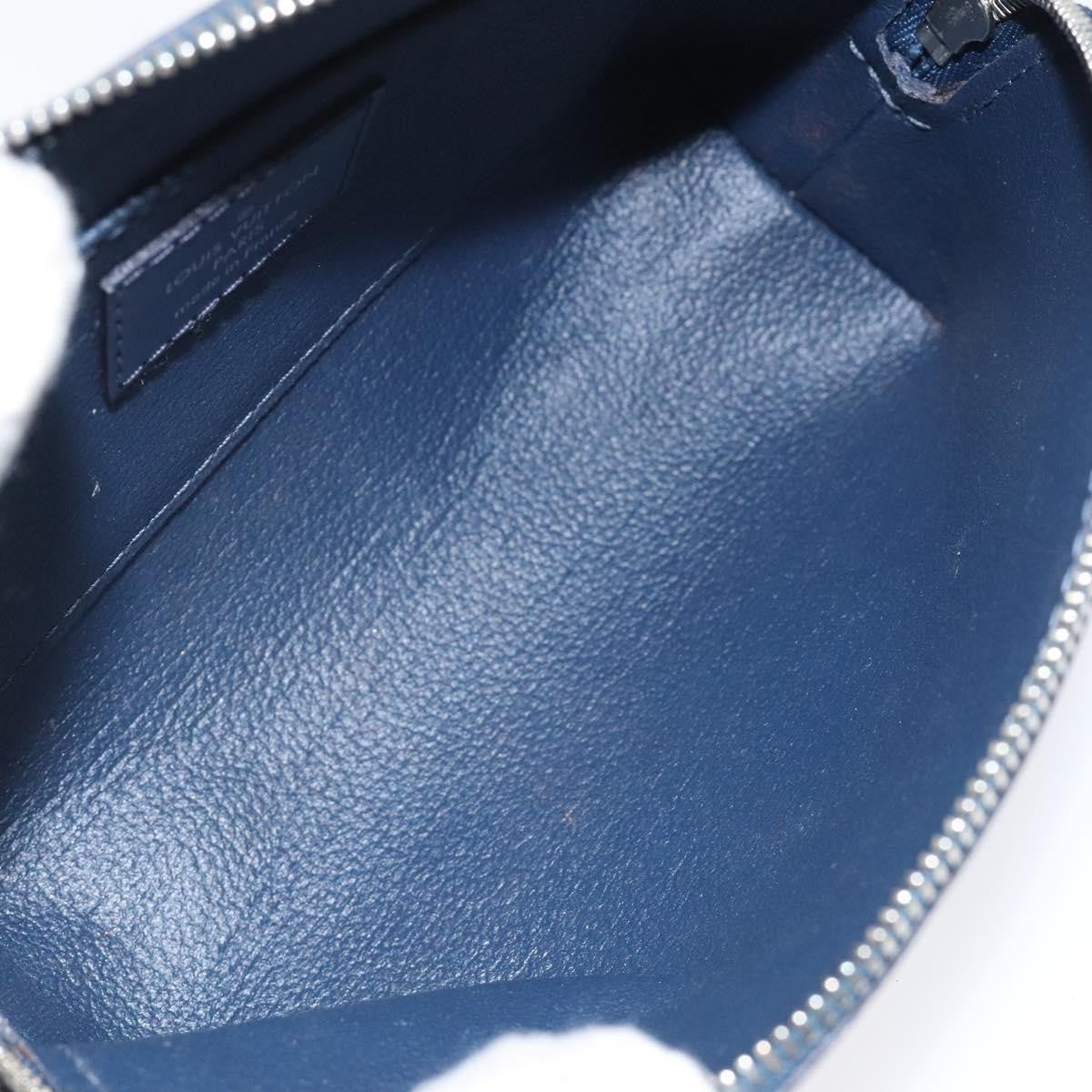 Louis Vuitton Cosmetic Pouch Epi Leather, BLUE, LEATHER, Toiletry Case