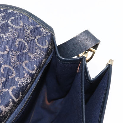 Celine C Sulky Shoulder bag Canvas, NAVY, CANVAS, Shoulder bag