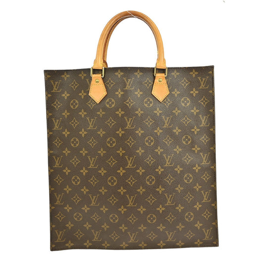 Louis Vuitton Sac Plat Bag Monogram Canvas, BROWN, CANVAS, Tote bag