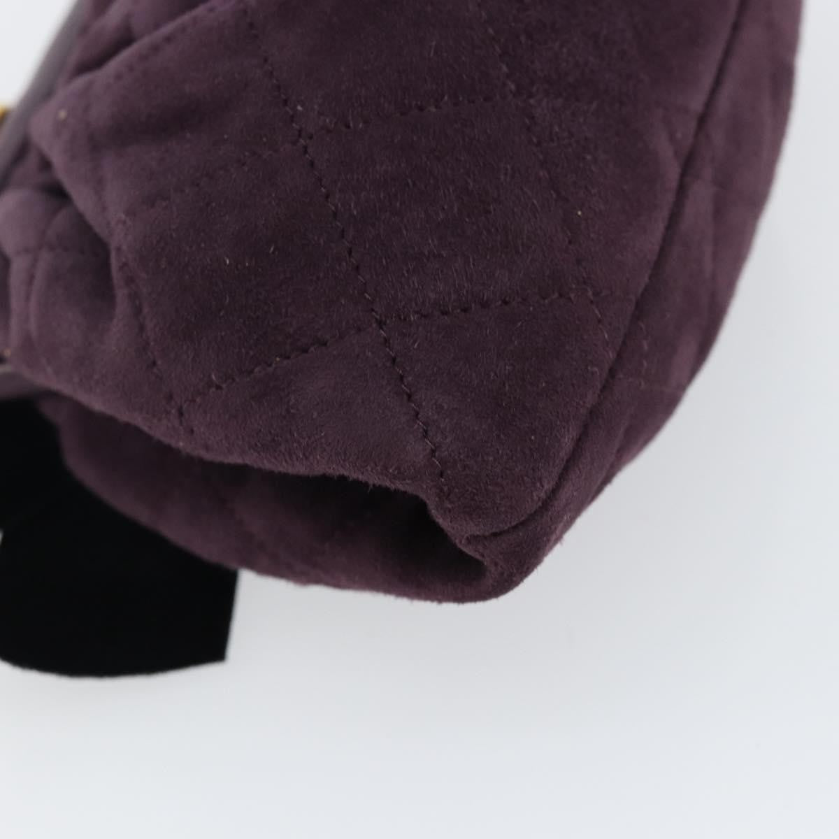Chanel Bow cluth Suede, PURPLE, SUEDE, Clutche & pouche
