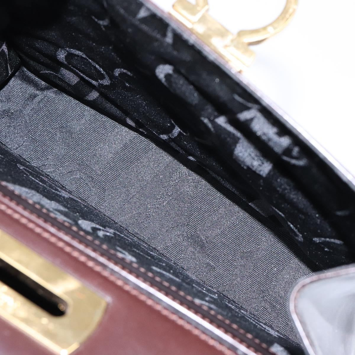 Salvatore Ferragamo Gancini Convertible Top Handle Bag Leather, BROWN, LEATHER, Handbag