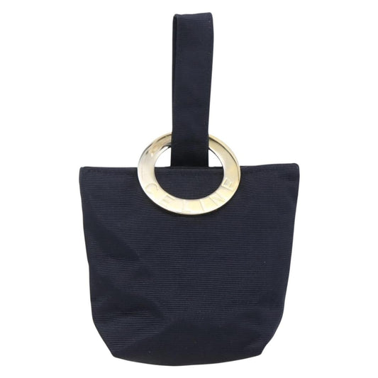 Celine Circle Logo Pouch Nylon, NAVY, NYLON, Clutche & pouche