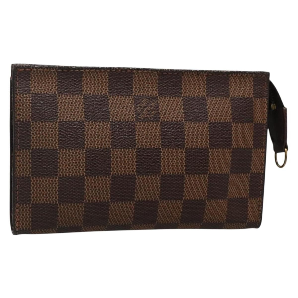 Louis Vuitton Marais Bucket Zip Pouch Damier, BROWN, CANVAS, Clutche & pouche