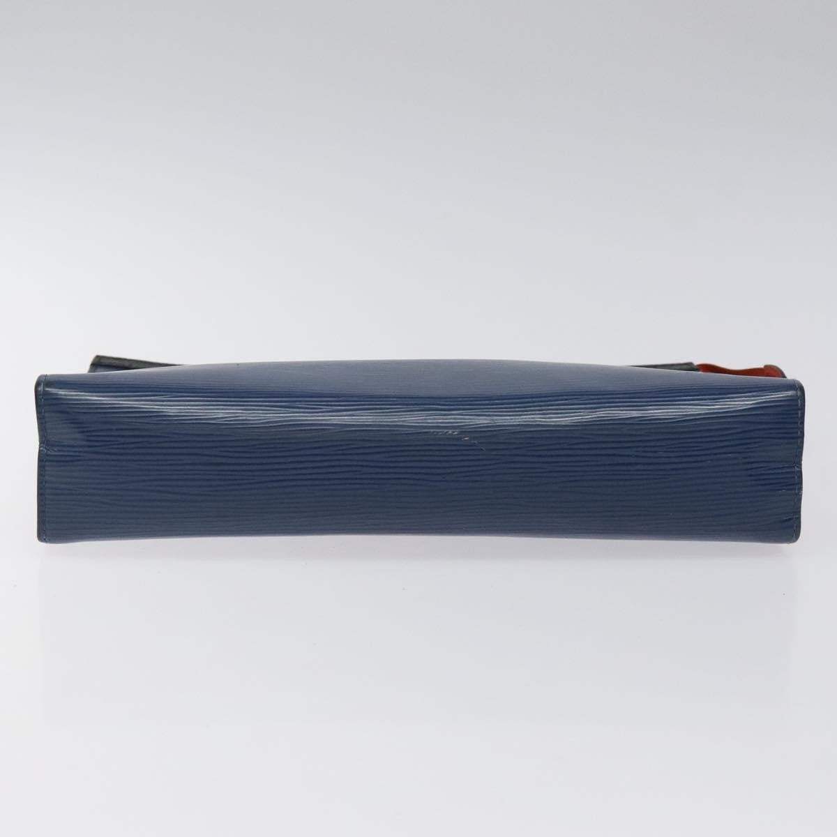 Louis Vuitton Pochette Voyage Epi Leather with Damier Graphite, BLUE, LEATHER, Clutche & pouche