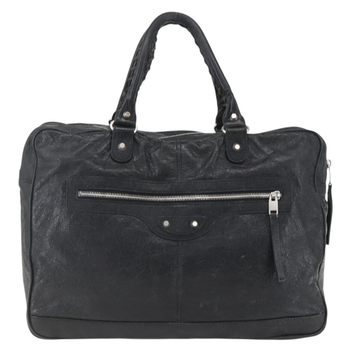 Balenciaga Classic Studs Briefcase Leather, BLACK, LEATHER, Briefcase