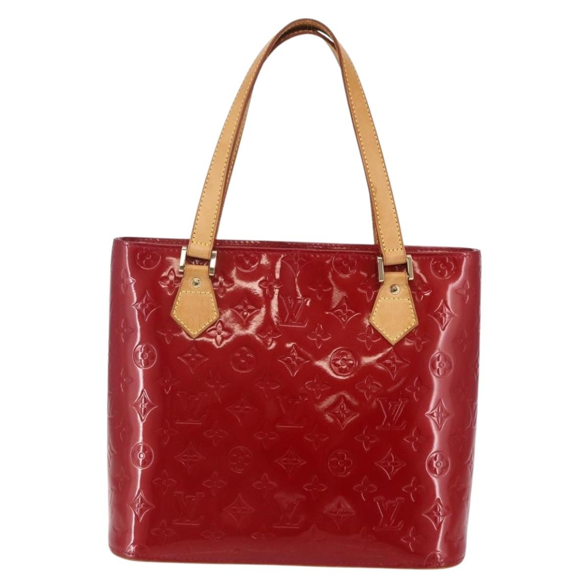 Louis Vuitton Houston Handbag Monogram Vernis, RED, PATENT_LEATHER, Handbag