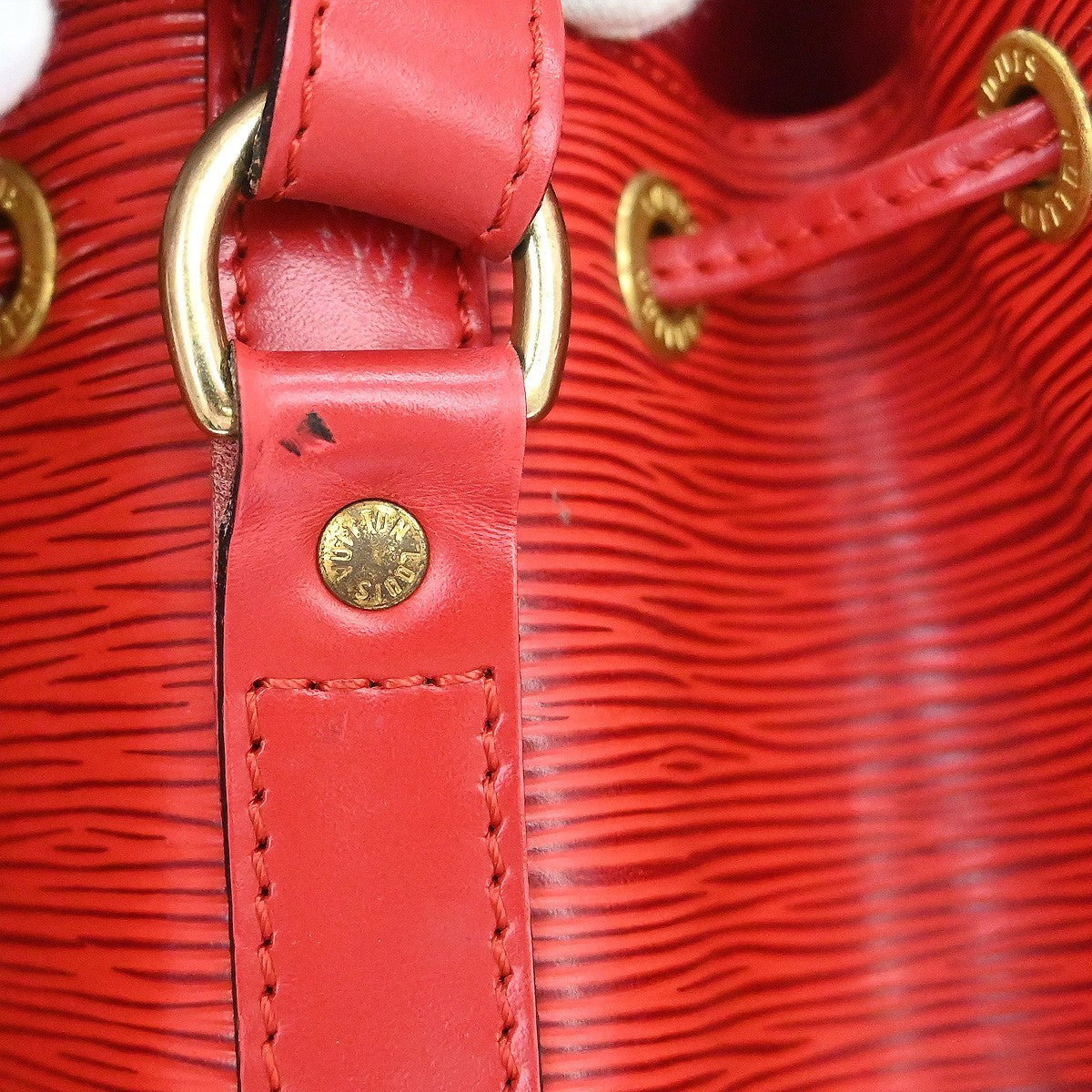 Louis Vuitton Noe Handbag Epi Leather, Red, Leather, Shoulder Bag