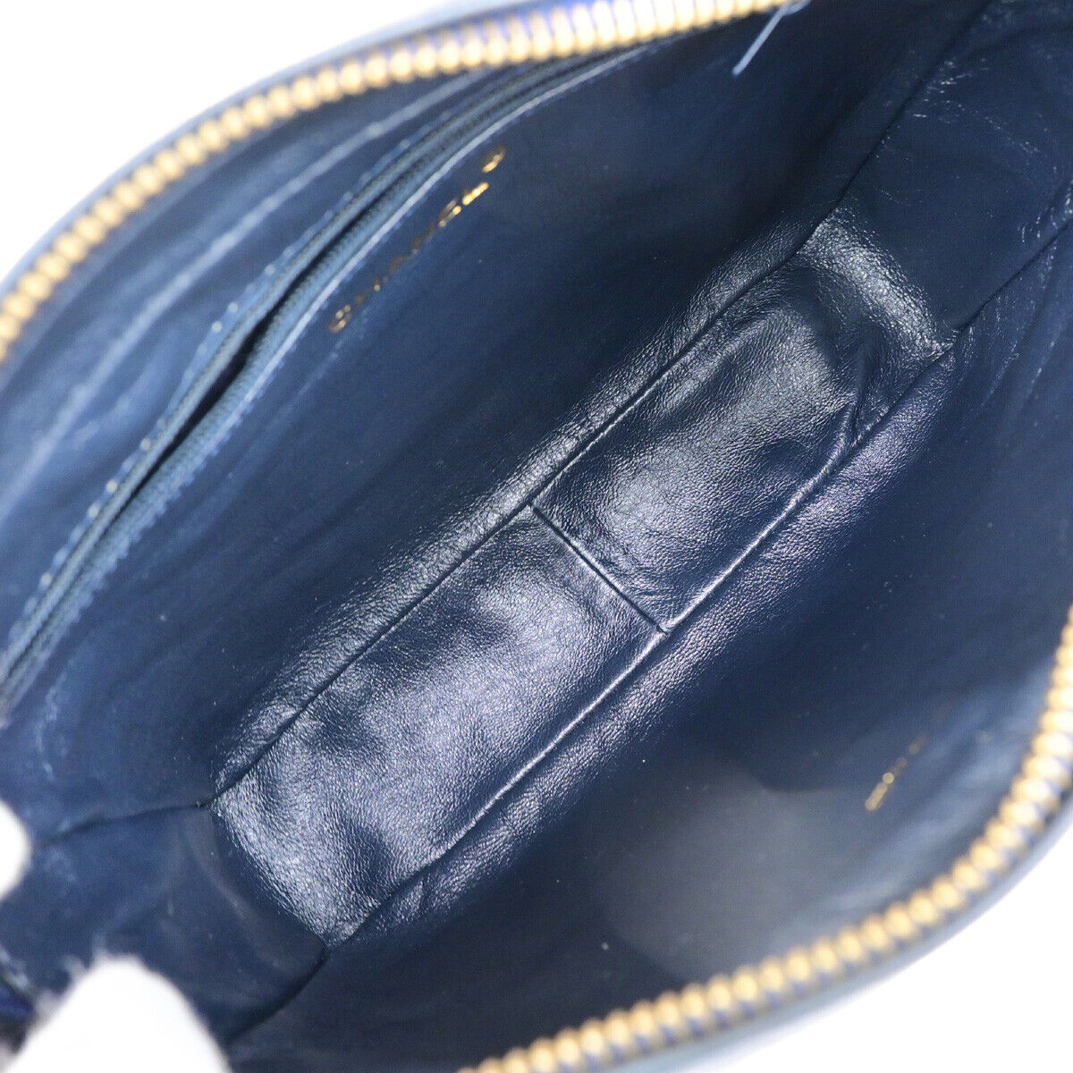 Chanel Vintage Camera Tassel Bag Quilted Leather, NAVY, LEATHER, Shoulder bag