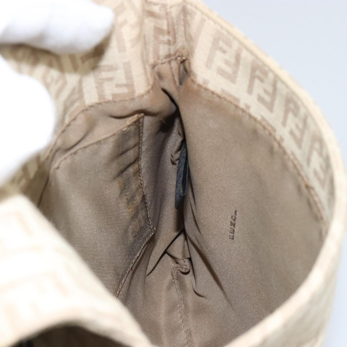 Fendi Vintage Flap Crossbody Bag Zucchino Canvas, BEIGE, CANVAS, Shoulder bag