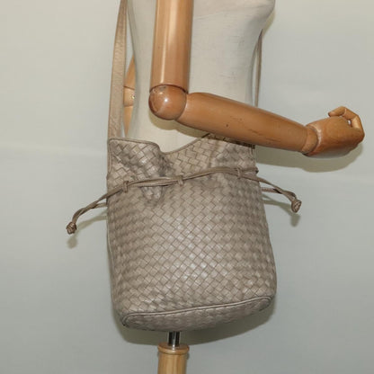 Bottega Veneta Drawstring Shoulder Bag Intrecciato Nappa, BEIGE, LEATHER, Shoulder bag