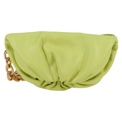Bottega Veneta The Chain Pouch Leather, GREEN, LEATHER, Clutche & pouche