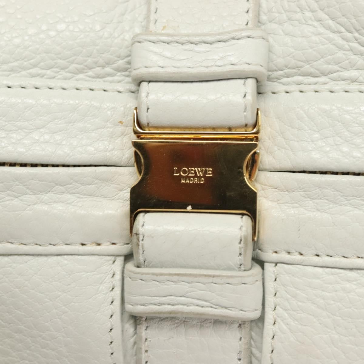 Loewe Chain Roller Handbag Leather, WHITE, LEATHER, Shoulder bag