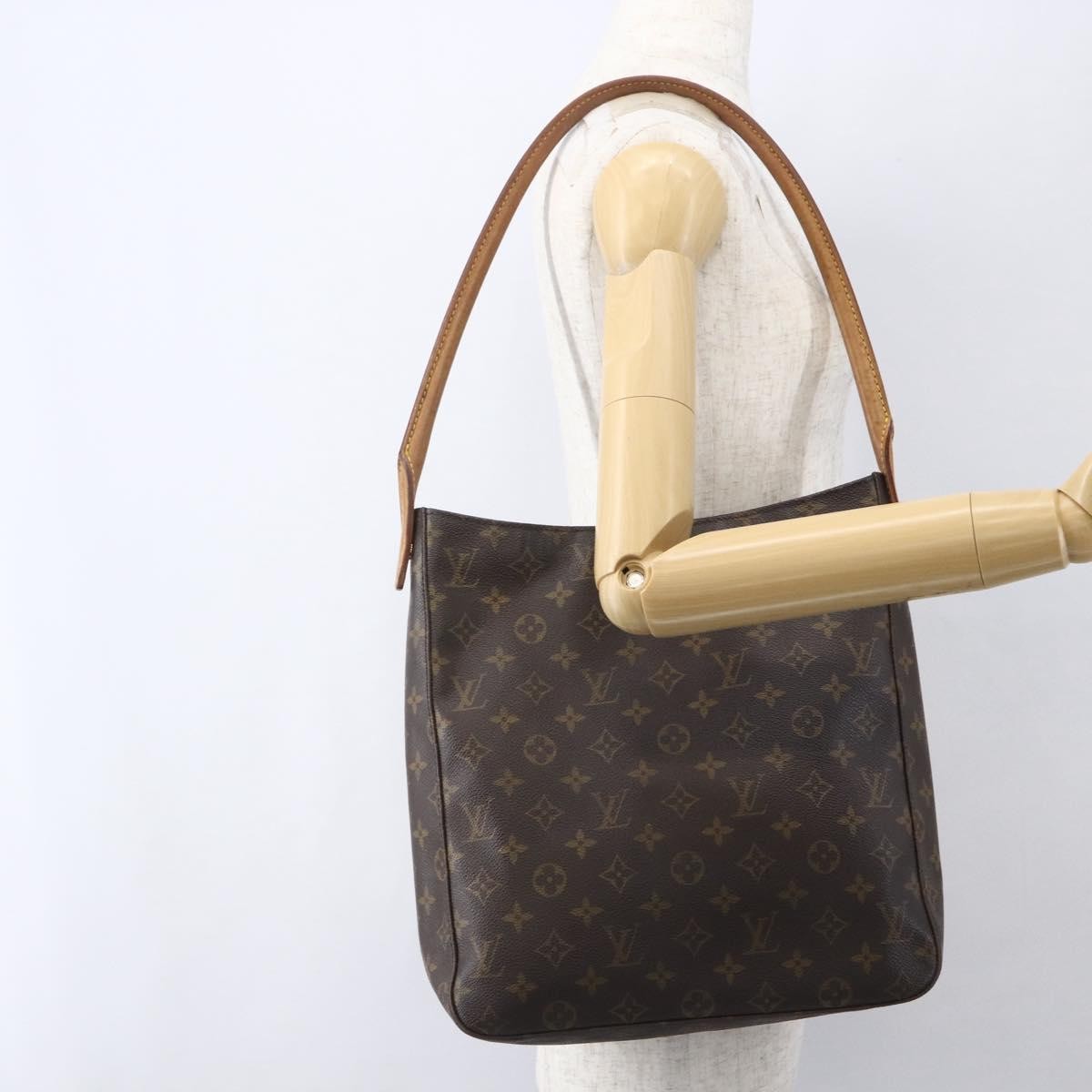 Louis Vuitton Looping Handbag Monogram Canvas, BROWN, CANVAS, Shoulder bag