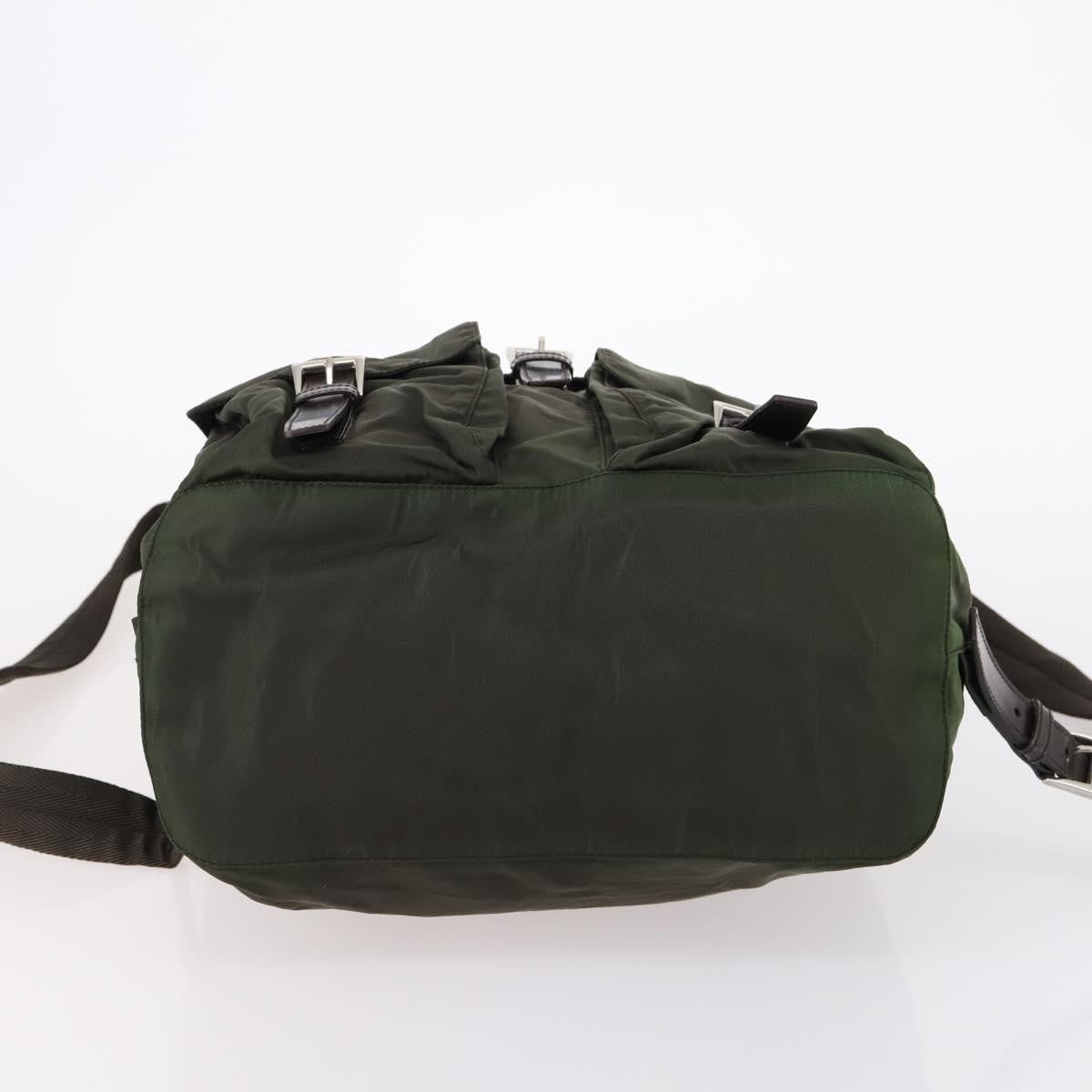 Prada Corsaire Backpack Embroidered Quilted Denim, KHAKI, NYLON, Backpack