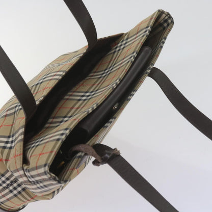 Burberry Nova Check Tote Leather, BEIGE, CANVAS, Tote bag