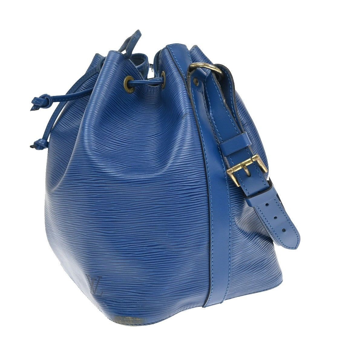 Louis Vuitton Petit Noe Handbag Epi Leather, BLUE, LEATHER, Handbag