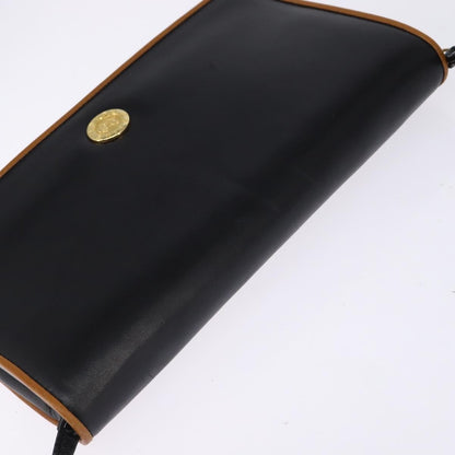 Celine Shoulder Bag Leather, BLACK, LEATHER, Shoulder bag