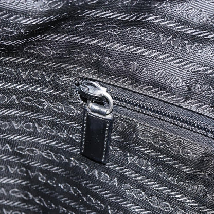 Prada Vintage Zip Tote Tessuto, BLACK, NYLON, Tote bag