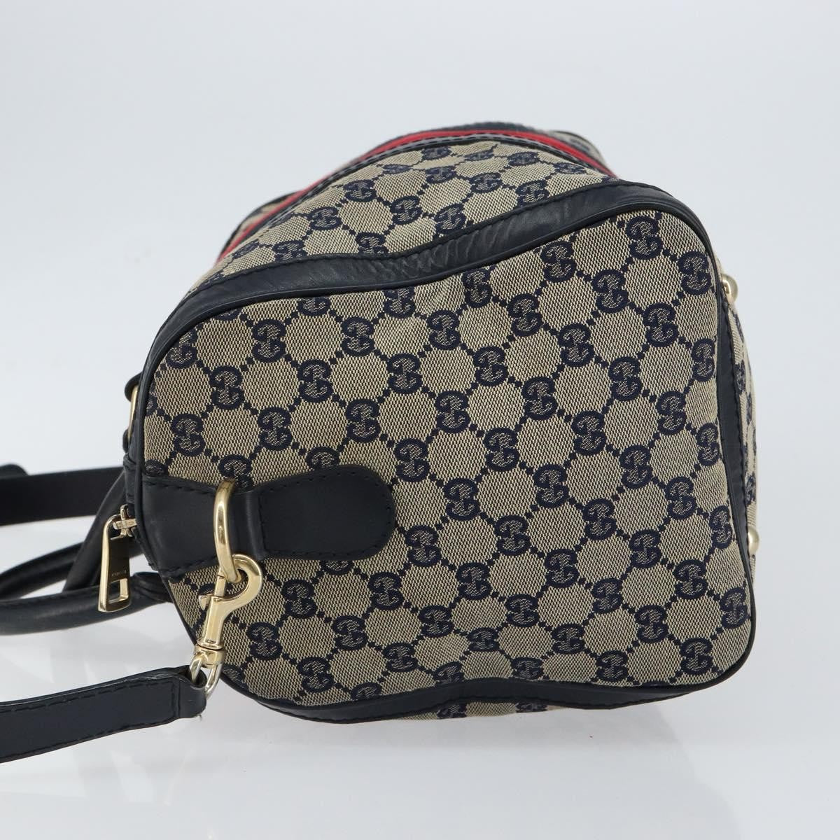 Gucci Vintage Web Boston Bag GG Canvas, NAVY, CANVAS, Travel bag