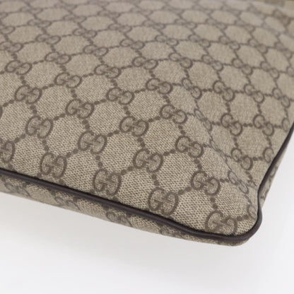 Gucci Zip Top Messenger Bag GG Coated Canvas, BEIGE, PVC, Shoulder bag
