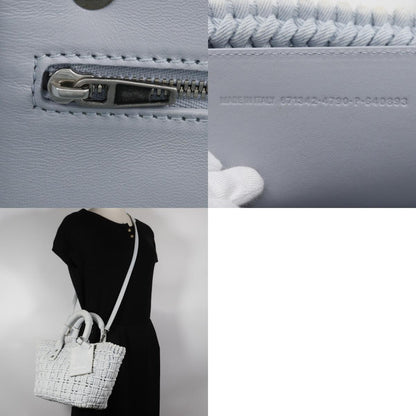 Balenciaga Bistro Panier Bag Woven Denim, BLUE, DENIM_JEANS, Handbag