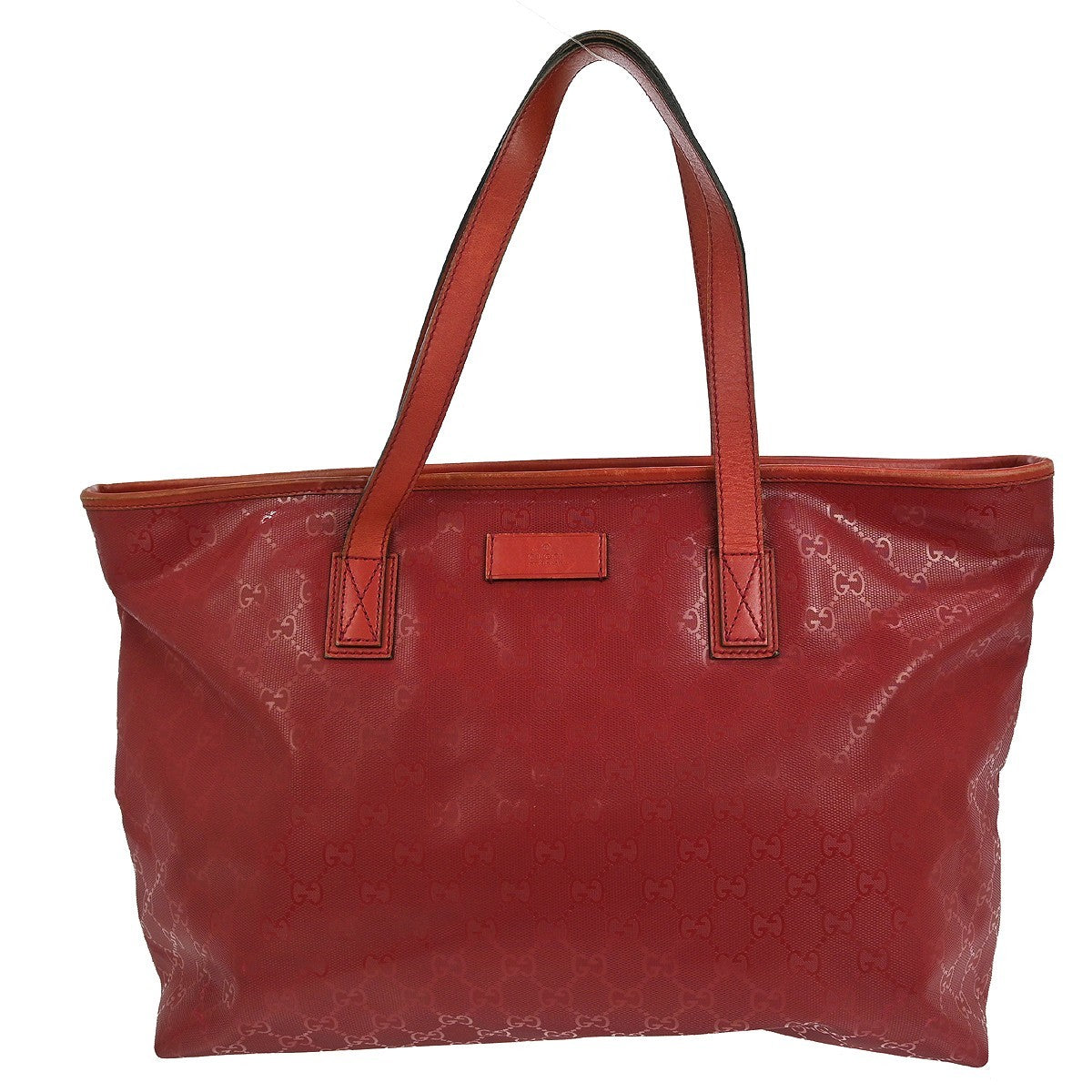 Gucci Plus Tote GG Imprime, RED, LEATHER, Tote bag